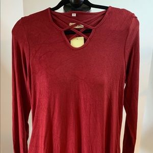 Southern Stitch Burgundy Dress